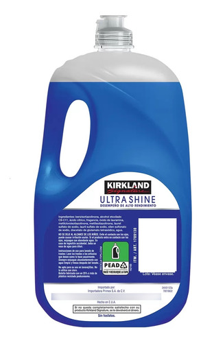 Jabón Lava Trastes Kirkland Signature Desengrasante 2.6l