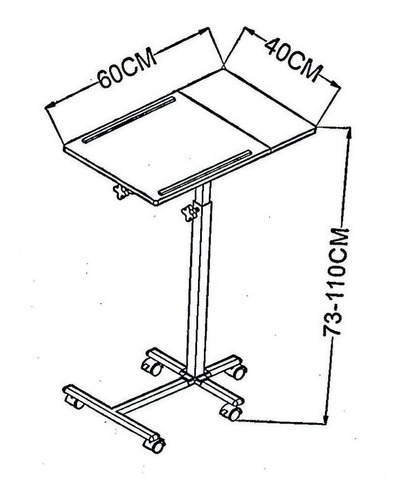 Imagen 5 de 5 de Mesita Para Laptop, Regulable Altura E Inclinación.