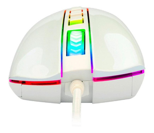 Imagem 3 de 8 de Mouse Gamer Cobra Lunar White Chroma Rgb 10000dpi M711w