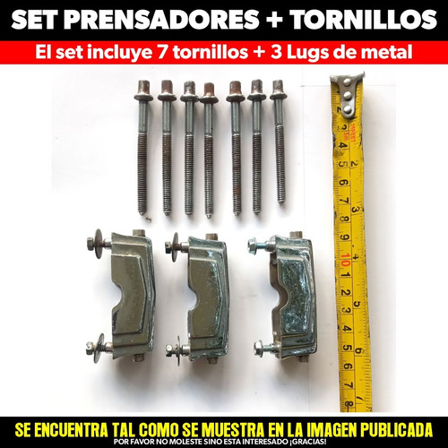 Set Prensadores Lugs + Tornillos / Accesorios Percusion 