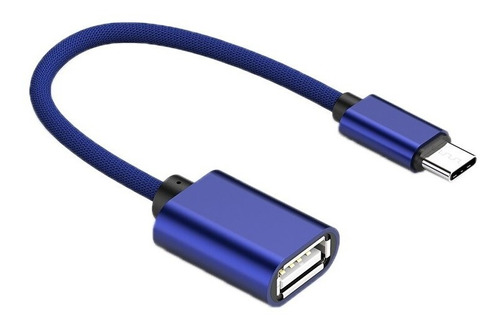 Adaptador Otg Tipo C A Usb Hembra Con Cable De Nylon 