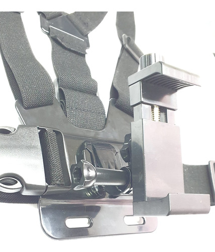 Kit Completo Peitoral + Suporte Seguro Para Celular E Gopro