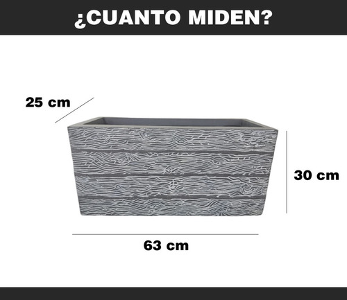 Imagen 6 de 6 de Maceta Minimalista Jardinera Mejor Que Fibra De Vidrio .120