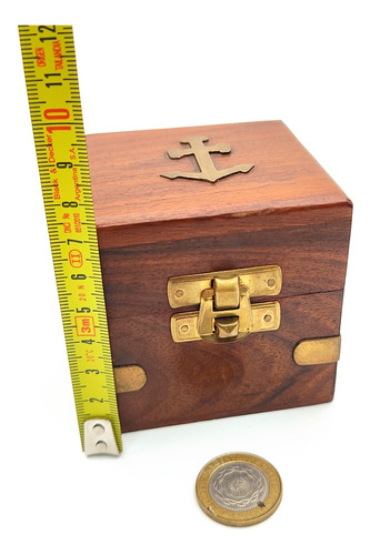 Lupa Cartografica Antigua De Bronce (caja Madera) - Nautico (Usado)