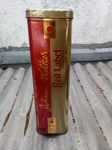 Lata Vacia Whisky Johnnie Walker Red Label 9,4x9,4x30,4 Alto