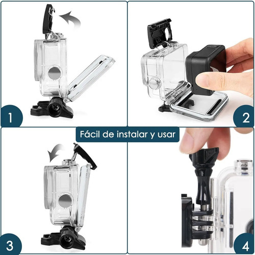Imagen 8 de 8 de Gopro Hero 9 Funda Impermeable Para Cámara Submarinas