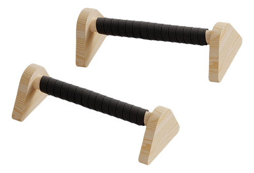 2pcs Push Up Bar Parallettes Barra De Madera Sin