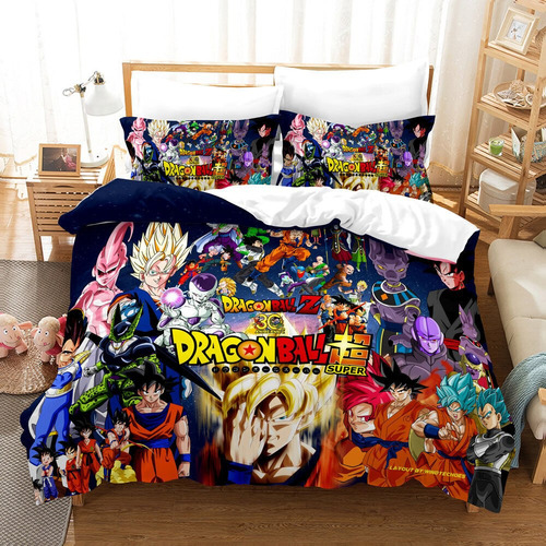 . Juego De Cama Individual Con Funda De Edredón Dragon Ball