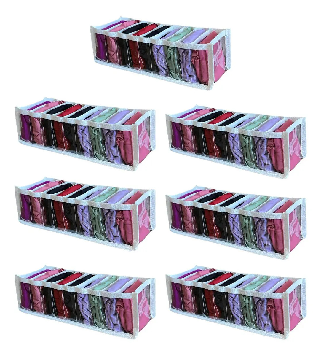 7 Colmeia Organizadora para Gavetas Organizador de Calcinhas Cuecas Porta Meia P Guarda Roupas Bebe Kit STOBAZA