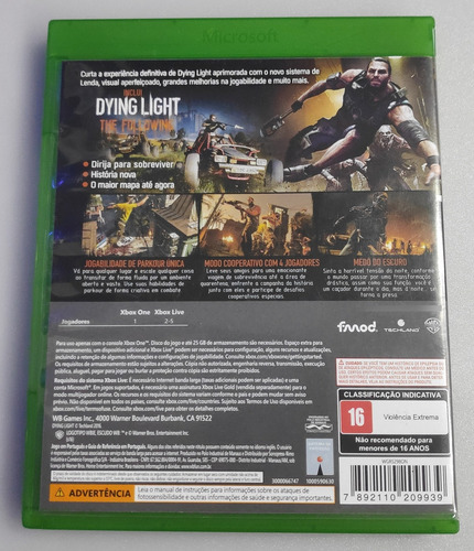 Jogo Dying Light The Following (xbox One, Mídia Física) (Usado)