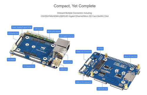 Tabla Base Mini Para Raspberry Pi Compute Module 4