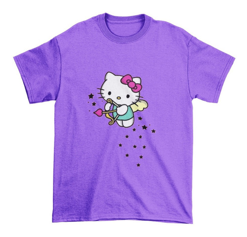 Polera Juvenil Niña Hello Kitty Gatito Estrella De Algodon 