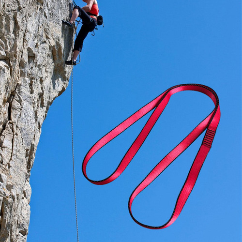 De Eslinga De Escalada, Cinturón De Nailon De 60cm Rojo