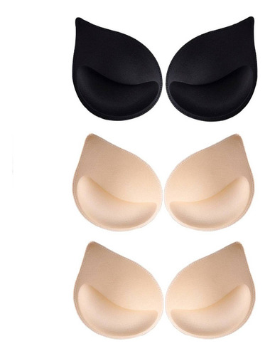 3 Pares De Bra Pads Enhancers Bikini Deportivo Removible Y