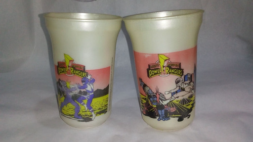 2 Vasos Plasticos  Power Ranger  Pepsi Año 1995  Sin Tapa 