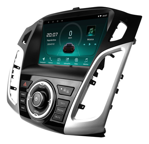 Multimidia Ford Focus Android 14 Carplay 2/32gb Wifi 9p 2cam
