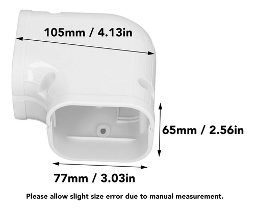 Funda Ac Flat Elbow Line De Pvc De 90 Grados, Tamaño Mini, P