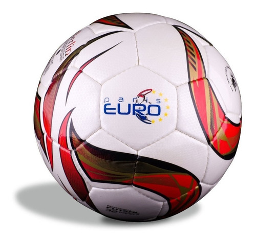 Pelota Futsal Euro Paris N 4 Berlin Profesional M Pique Cke Color Blanco/Rojo/Dorado