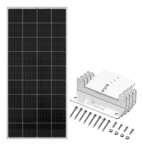 Panel Solar De 200 Wsoportes De Montaje Z Para Rv Van Diy Si