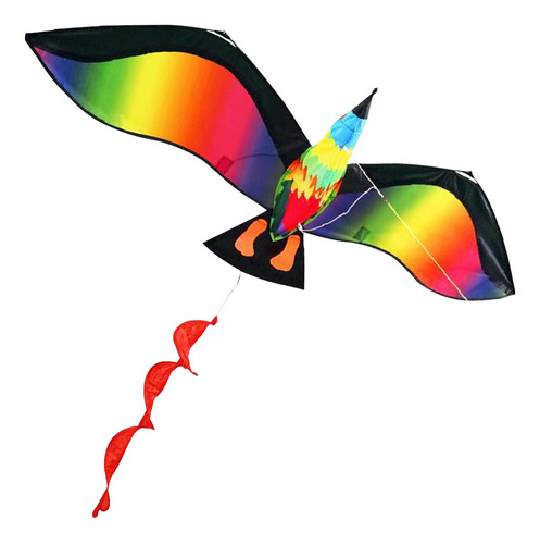 Rainbow Bird Kite, Windsock Animal Kites Fácil De Volar Con