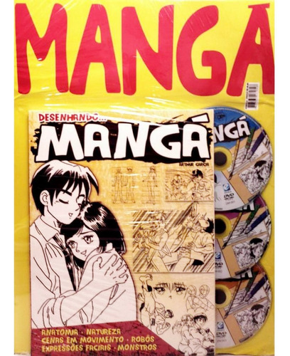 Desenhando Manga - Curso Completo Com 1 Livro + 3 Dvd S