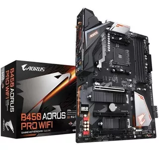 Placa Mãe Gigabyte B450 Aorus Pro Wifi Amd Am4 Atx Ddr4 Cor Preto