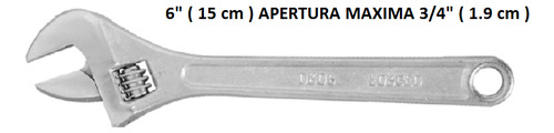3 Llaves Perico Pericas De 6 Pulgadas Acero Cromado Plateado 1