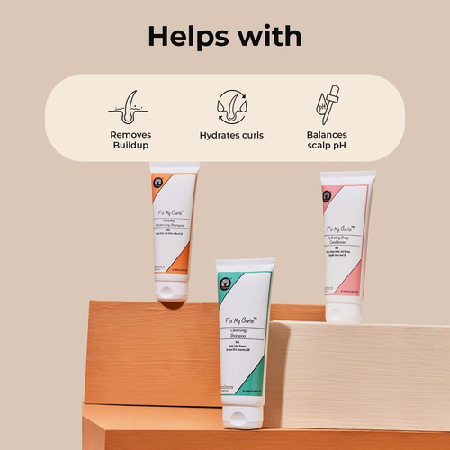 Fix My Curls Shampoo Hidratante Diário E Shampoo De Limpeza