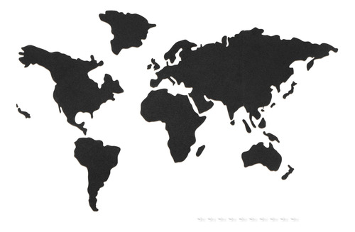 Mapa Mundo Corcho Continente Autoadhesivo Para Pared Pin 18