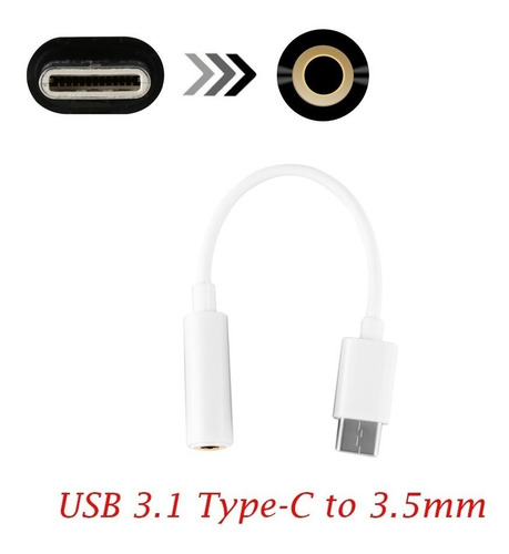 Cable Adaptador Tipo C 3.1 A Jack 3.5 Mm