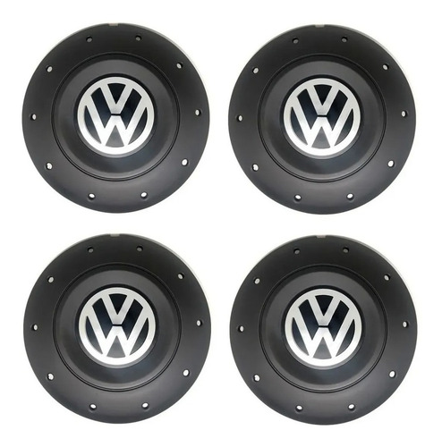 Imagem 1 de 7 de Jogo 4 Calota Miolo Tampa Vw Aro 13 14 15 Para Roda De Ferro