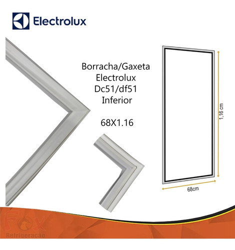 Borracha/ Gaxeta Electrolux Dc51/df51 Inferior