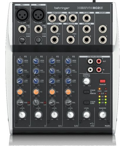 Behringer Xenyx 802s Mezclador Analógico De 8 Canales