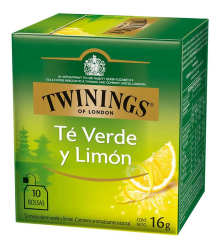 Té Twinings Verde Y Limón 16gr. 10 Saquitos