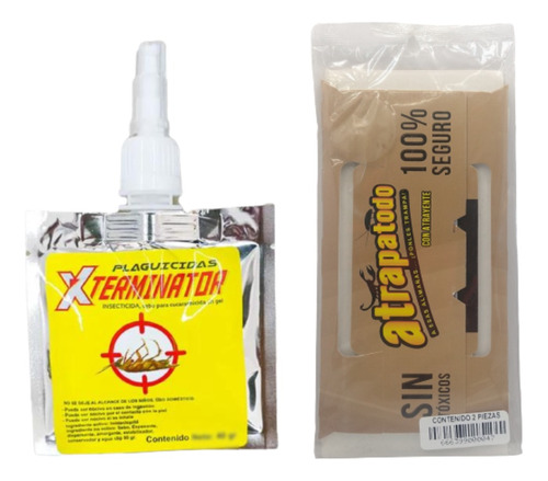 Insecticida Para Cucarachas X Terminator 90gr + Atrapatodo