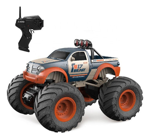 Carro Control Remoto Monster Truck 4wd Ruedas Grandes 1:18