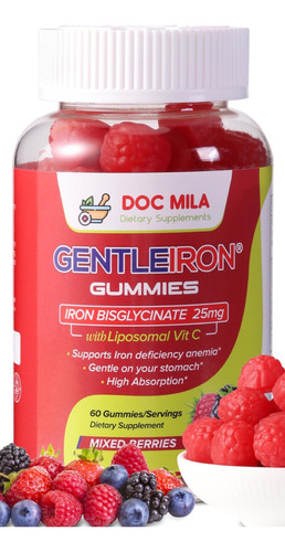Gentleiron - Gomitas De Bisglicinato De Hierro De 25 Mg Con