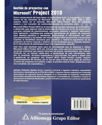Libro Gestion De Proyectos Con Microsoft Project 2010