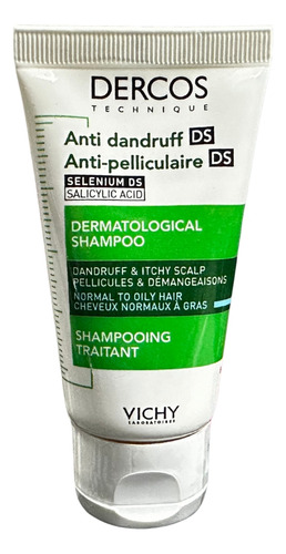 Shampoo Vichy Dercos Anticaspa 50ml Cabello Normal A Graso