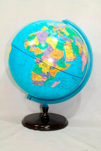 Globo Terraqueo 30cm Gloter Base De Madera Poli