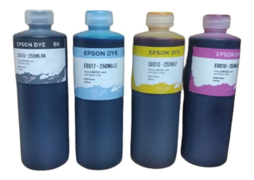 Litro De Tinta Dividido Para Epson Dye Inktec 4x250ml