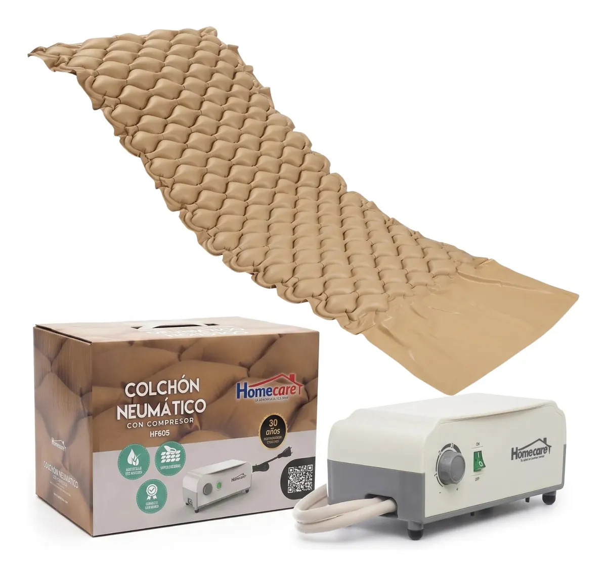 Colchón Antiescaras Homecare HF605 con Compresor para 135 Kg