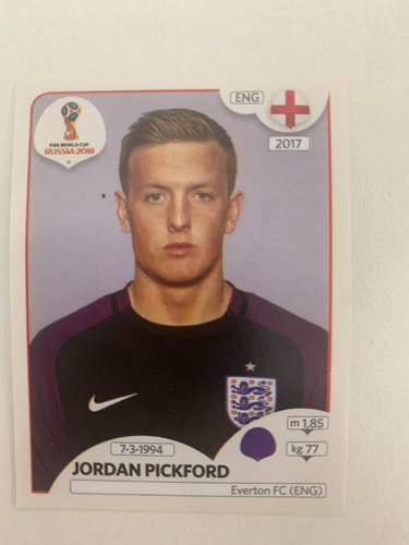 Figurinha Copa Mundo 2018 Jordan Pickford Nº575 Inglaterra