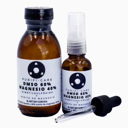 Imagen 2 de 5 de Dmso Y Aceite De Magnesio 125 Ml Con Gotero Y Atomizador