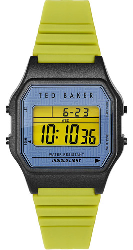 Ted Baker Ted 80s Reloj Con Correa De Silicona Verde Lima (m