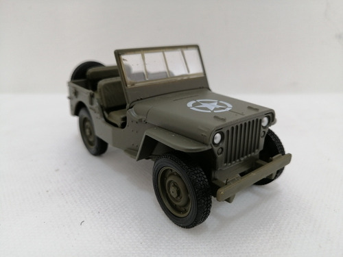 Jeep 1941 Willys Mb/verde/ Escala 1:38/welly/10.5 Cms Largo 