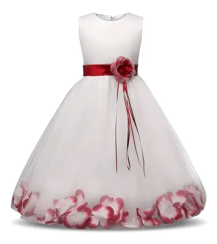Vestido de daminha hotsell com laço marsala