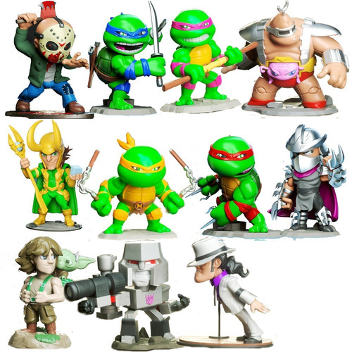 Imagen 4 de 5 de Muñeco Destructor Shredder Figura Chibi Tortugas Ninjas