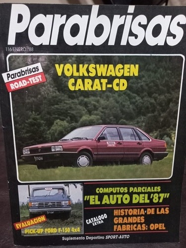 Road Test Vw Carat Cd N° 116 Enero 1988