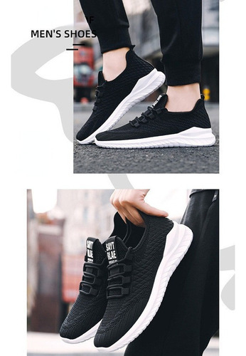 Zapatillas De Deporte For Hombre Malla Transpirable Cómodas